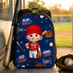 Baseball Design for Boys Girls - Personalized Backpack - Back to School Backpack for Kids