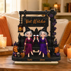 Best Witches Forever 2D Flat - Personalized Wooden Plaque - Halloween Gift For Best Friends