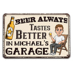 Beer First Work Later - Personalized Metal Sign