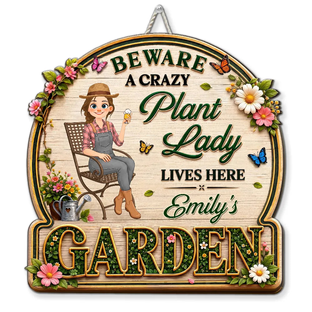 Just The Stylized Lady - Personalized 3D Effect Wood Sign