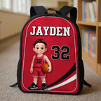 Basketball Kid 2D Flat - Personalized Backpack - Back To School Gift
