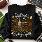 Fall Halloween Small Town Friday Nights - Personalized Shirt - Custom Town Name & Zip Code