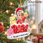 Cute Kid Boy Girl Squishy Hunting 2D Flat - Personalized Acrylic Ornament - Squishy Lover Christmas Keepsake 2026