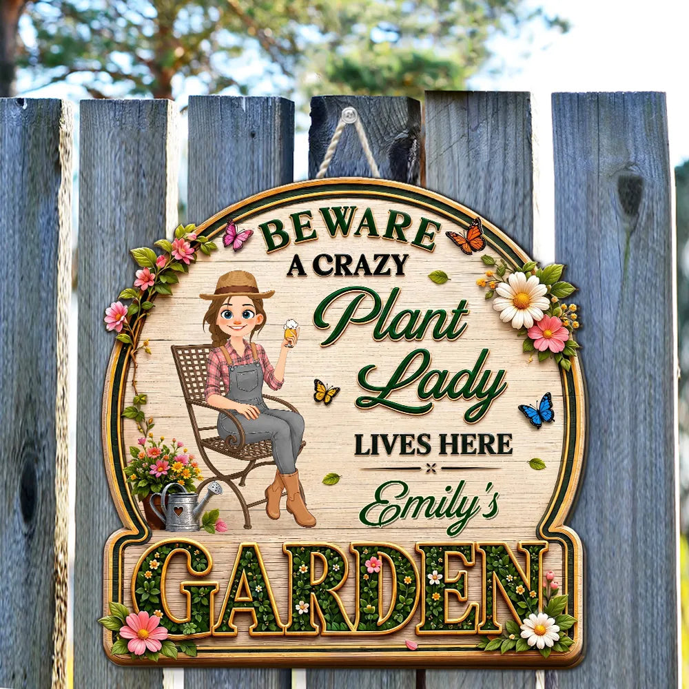 Just The Stylized Lady - Personalized 3D Effect Wood Sign