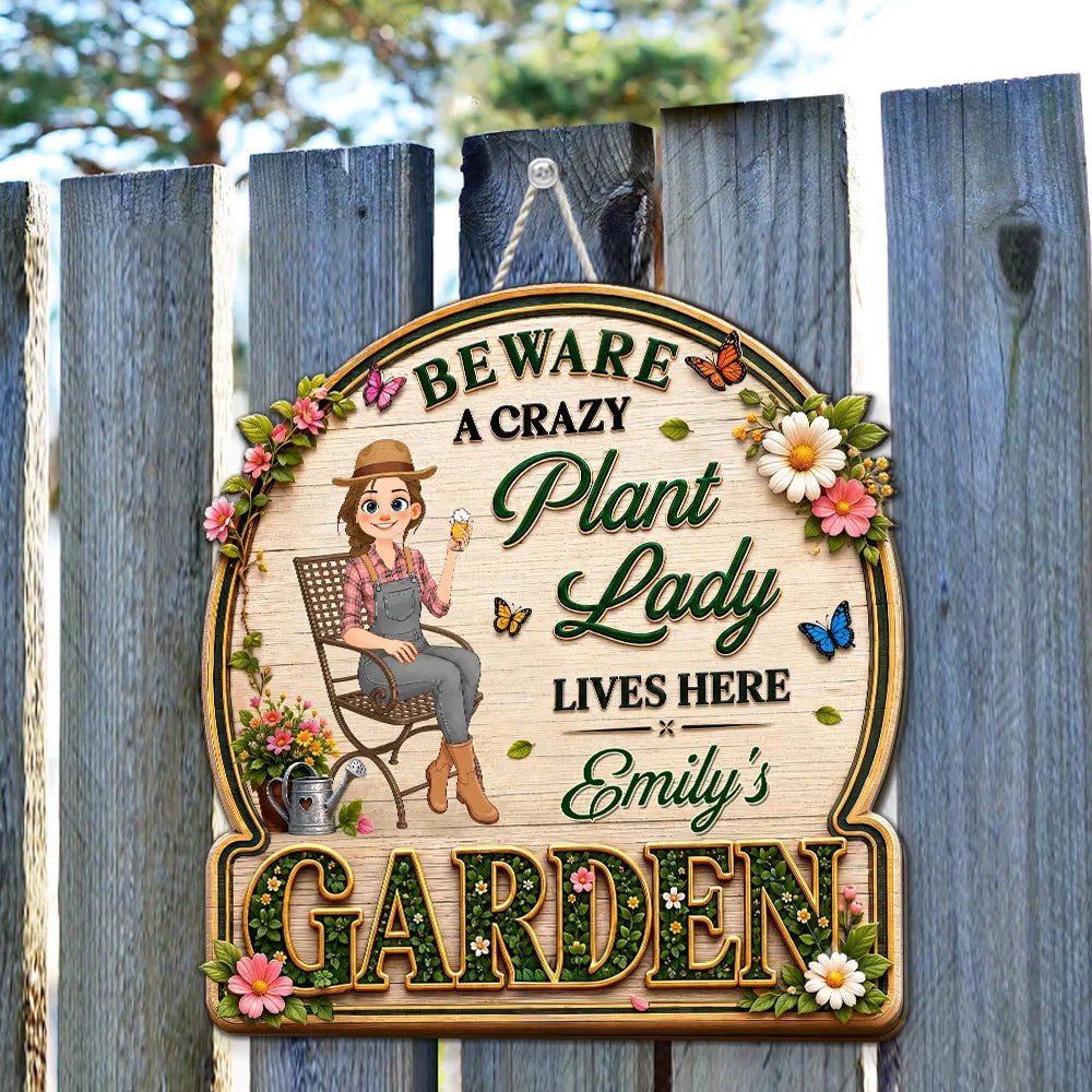 Just The Stylized Lady - Personalized 3D Effect Wood Sign