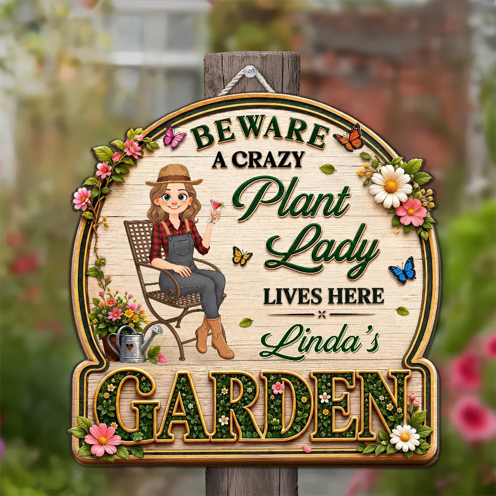 Just The Stylized Lady - Personalized 3D Effect Wood Sign