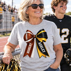 Custom Football & Cheer Name - Personalized Shirt - Game Day Shirt, Football Girlfriend Shirt, Cheer Mom Shirt