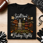 Fall Halloween Small Town Friday Nights - Personalized Shirt - Custom Town Name & Zip Code