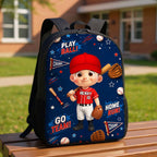 Baseball Design for Boys Girls - Personalized Backpack - Back to School Backpack for Kids