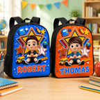Cute Little Boy Custom Grade - Personalized Backpack - Back To School Gift For Kids, Sons, Grandson