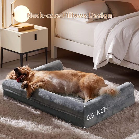 Orthopedic Dog Bed With Back Support