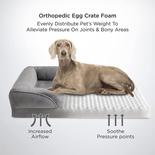 Orthopedic Dog Bed Bolster for Medium/Large/Extra Large Dogs
