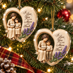 Grandma Loves to the Moon and Back - Personalized Acrylic Ornament - Christmas Gift for Granddaughter Grandson