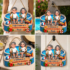 Life Is Better At Grandma Grandpa Pool 2D Flat - Personalized Wood Sign