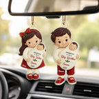 Promoted To Big Sibling Christmas Theme 2D Flat - Personalized Acrylic Ornament - New Big Brother, New Big Sister Gift