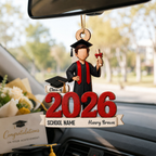 Class of 2026 Graduate Senior 2D Flat – Personalized Wooden Ornament – Graduation Gift