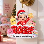 Cute Kid Boy Girl Squishy Hunting 2D Flat - Personalized Acrylic Ornament - Squishy Lover Christmas Keepsake 2026