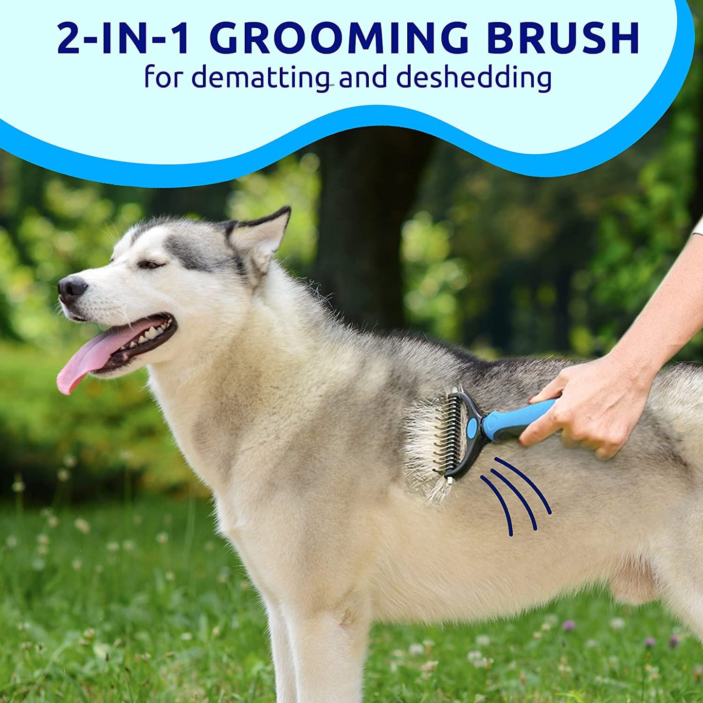 Pet Deshedding Brush - Double-Sided Undercoat Rake for Dogs