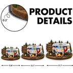 Couple Camping Making Memories - Personalized Wood Sign - Gift For Couple, Campers, Outdoor Campsite Decor