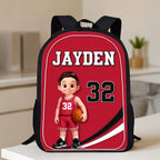 Basketball Kid 2D Flat - Personalized Backpack - Back To School Gift