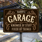 His Favorite Place - Personalized Metal Sign