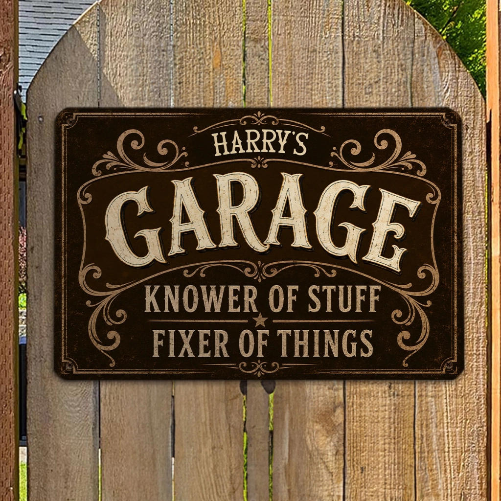 His Favorite Place - Personalized Metal Sign