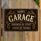 His Favorite Place - Personalized Metal Sign
