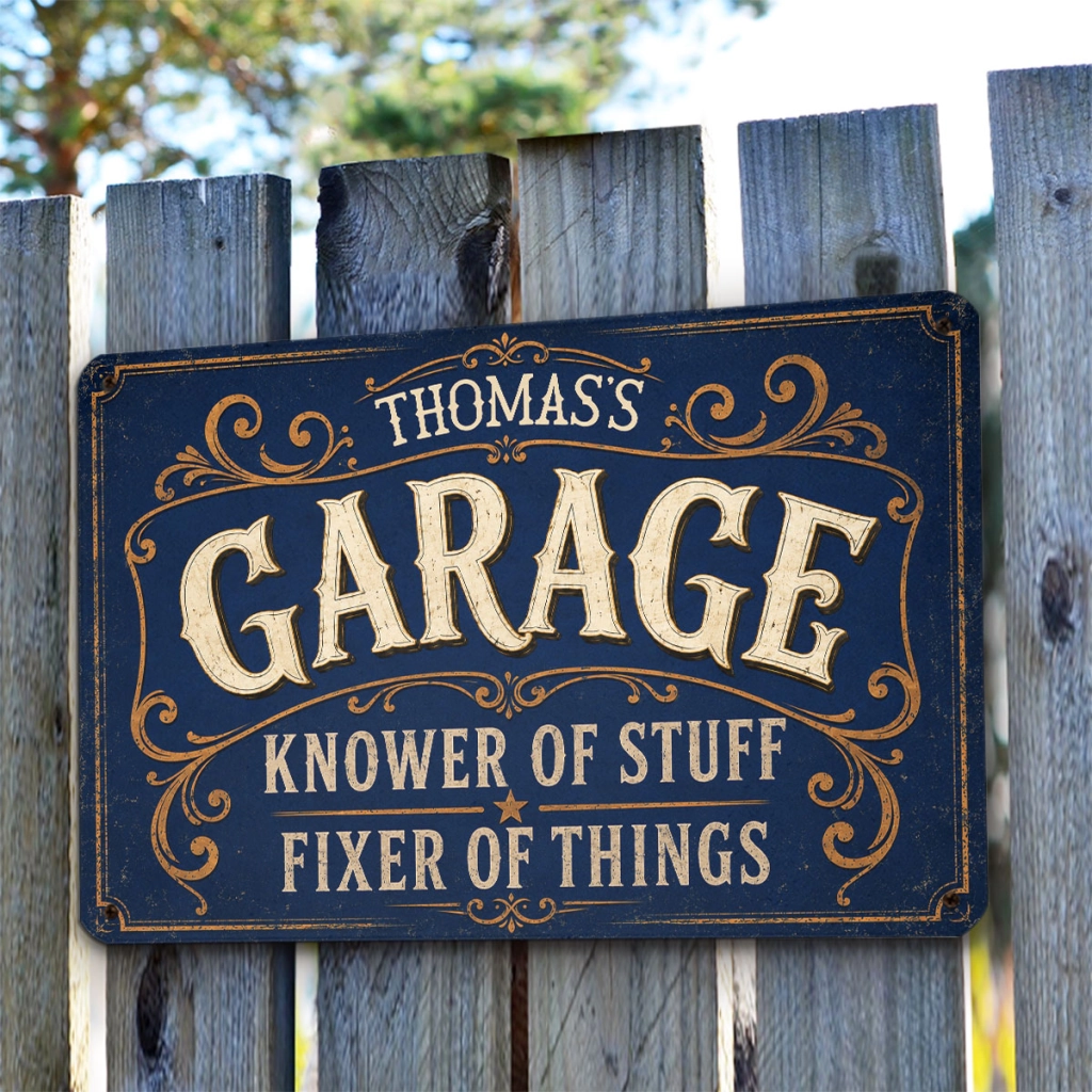 His Favorite Place - Personalized Metal Sign