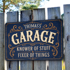 His Favorite Place - Personalized Metal Sign
