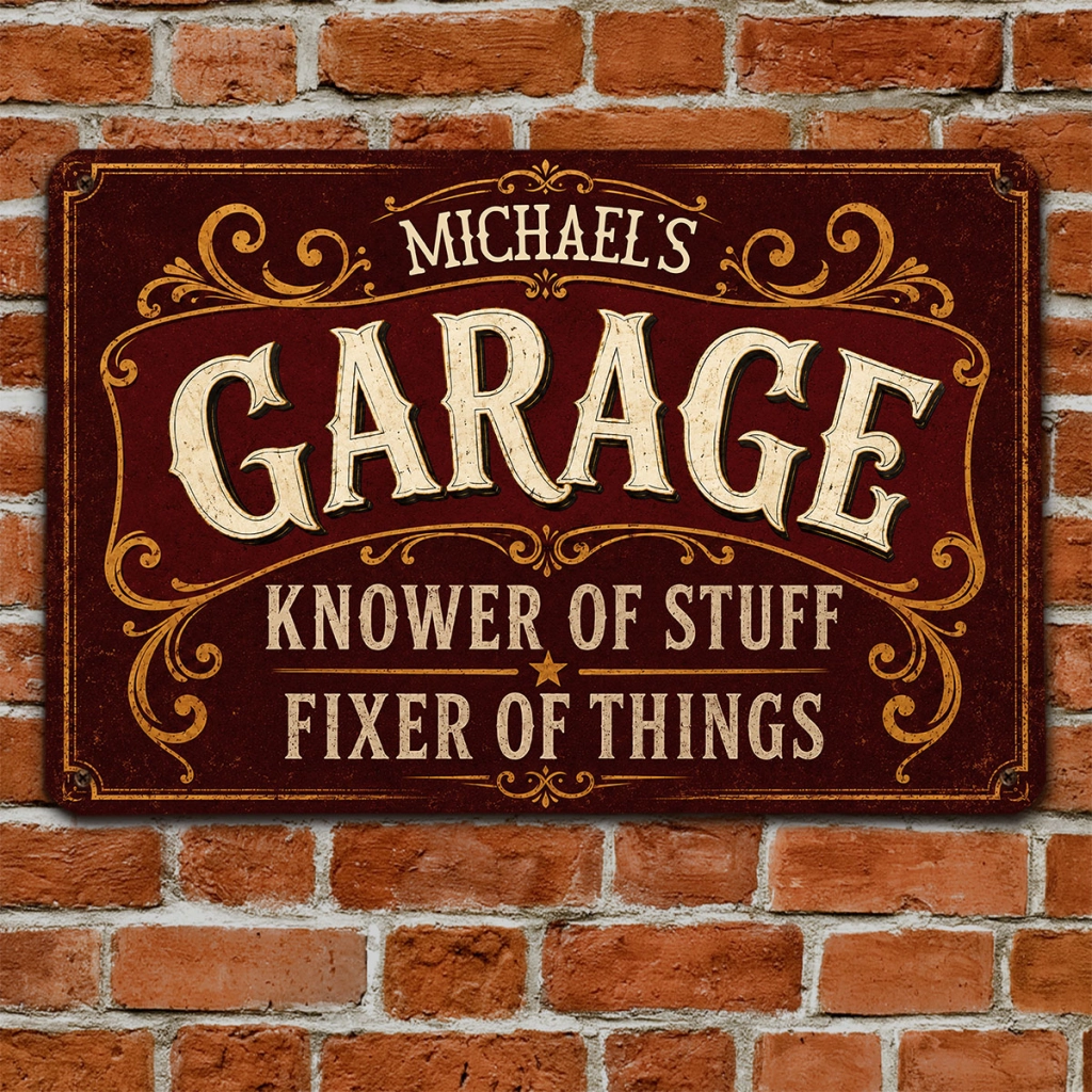 His Favorite Place - Personalized Metal Sign
