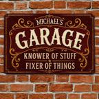 His Favorite Place - Personalized Metal Sign