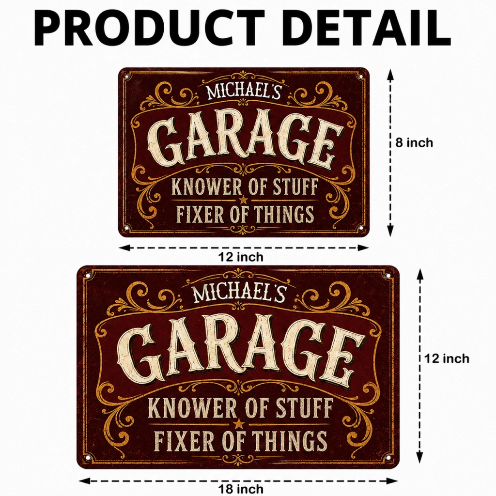 His Favorite Place - Personalized Metal Sign