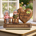 3D Effect Old Couple Sitting On Rocking Chair My Missing Piece - Personalized 2-Layered Wooden Plaque
