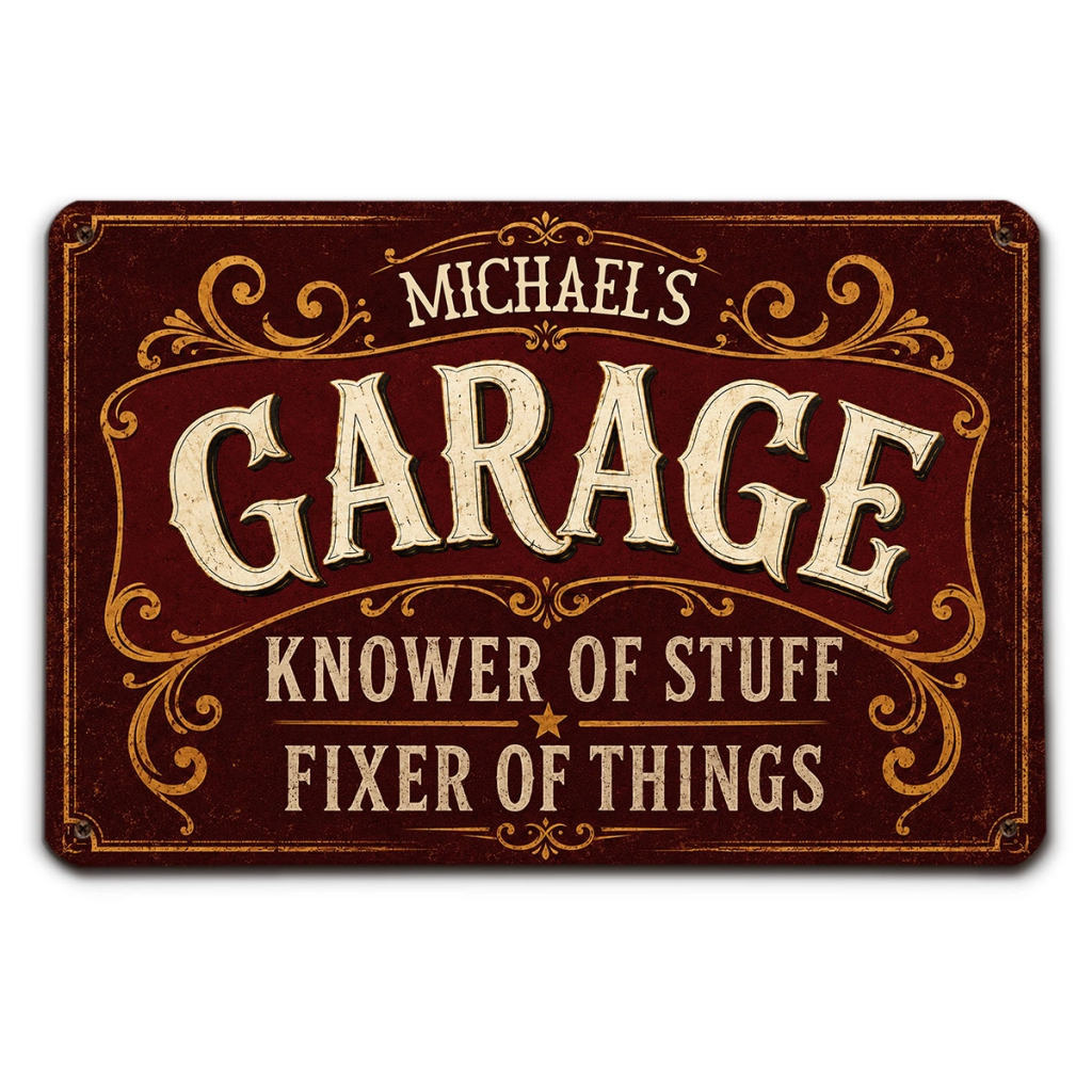 His Favorite Place - Personalized Metal Sign
