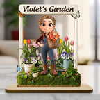 Bloom Inside - Personalized Custom 2-Layer Wood Plaque With Flat Base
