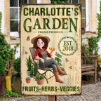 Garden Herbs And Veggie Best Decor Sign - Personalized Metal Sign