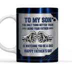 Watching My Son - Personalized Custom 3D Inflated Effect Mug