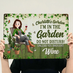 Do Not Disturb Funny Decor Sign Grandma's Garden Plant Mom - Personalized Metal Sign