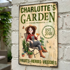 Garden Herbs And Veggie Best Decor Sign - Personalized Metal Sign