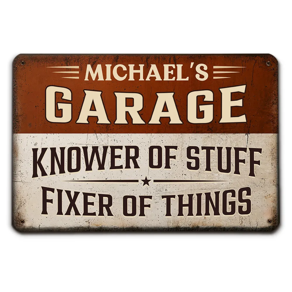Knower And Fixer - Personalized Metal Sign