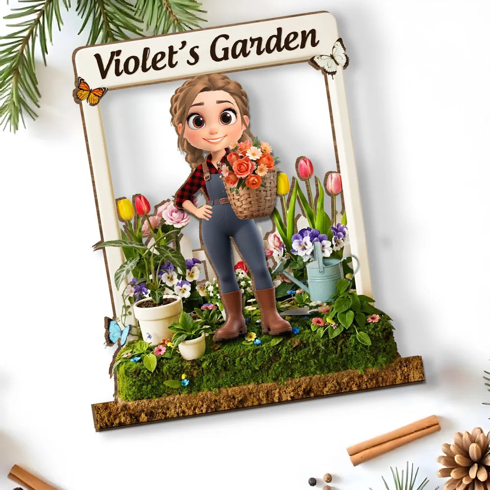 Bloom Inside - Personalized Custom 2-Layer Wood Plaque With Flat Base