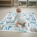 Elephant Love - Personalized Fleece Blanket