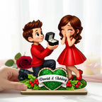 Marriage Proposal Valentine - Personalized 2-Layered Wooden Plaque - Anniversary, Valentine's Day Gift, Gift For Him, Gift For Her