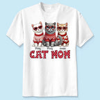 Cat Mom Pattern Personalized Shirt, Gift for Cat Moms