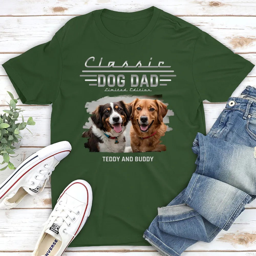 Classic Dog Dad Photo - Personalized Custom Shirt