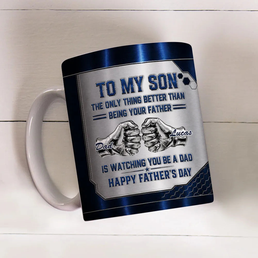 Watching My Son - Personalized Custom 3D Inflated Effect Mug