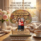 To My Daughter From Mom Happy Mother's Day Tree Of Life Custom Kids Names - Personalized 2-Layered Wooden Plaque - Mother's Day Gift For Daughter