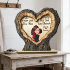 From First Kiss Till Last Breath Couple Kissing 2D Flat - Personalized 2-Layered Wooden Plaque - Anniversary Gift, Valentine's Gift For Him, For Her