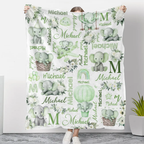 Elephant Love - Personalized Fleece Blanket
