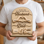 Sentimental Rustic The Only Thing Better Than Having You As Husband - Personalized 2-Layered Wooden Plaque - Heartfelt Father's Day Gift For Husband, Dad